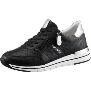 Keilsneaker REMONTE, Damen, Gr. 40, silber (nachtblau, silberfarben), Leder, unifarben mit Farbeinsatz, Schuhe Keilsneaker, mit gepolstertem Fussbett, Freizeitschuh, Halbschuh, Schnürschuh Keilsneaker REMONTE, Damen, Gr. 40, silber (nachtblau, silberfarben), Leder, unifarben mit Farbeinsatz, Schuhe Keilsneaker, mit gepolstertem Fussbett, Freizeitschuh, Halbschuh, Schnürschuh