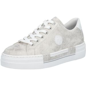 Sneaker RIEKER, Damen, Gr. 36, grau (metallic, grau), Lederimitat, used, Schuhe Sneaker, Freizeitschuh, Halbschuh, Schnürschuh mit Plateausohle Sneaker RIEKER, Damen, Gr. 36, grau (metallic, grau), Lederimitat, used, Schuhe Sneaker, Freizeitschuh, Halbschuh, Schnürschuh mit Plateausohle