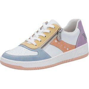 Sneaker RIEKER SPORT, Damen, Gr. 40, bunt (weiß bunt), Lederimitat, Schuhe Sneaker, in aktueller Farbkombination, Freizeitschuh, Halbschuh, Schnürschuh Sneaker RIEKER SPORT, Damen, Gr. 40, bunt (weiß bunt), Lederimitat, Schuhe Sneaker, in aktueller Farbkombination, Freizeitschuh, Halbschuh, Schnürschuh