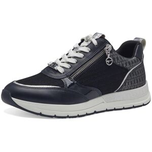 Keilsneaker TAMARIS, Damen, Gr. 38, blau (nachtblau kombiniert), Lederimitat, Textil, Schuhe Keilsneaker, Freizeitschuh, Halbschuh, in schmaler Form, vegane Verarbeitung Keilsneaker TAMARIS, Damen, Gr. 38, blau (nachtblau kombiniert), Lederimitat, Textil, Schuhe Keilsneaker, Freizeitschuh, Halbschuh, in schmaler Form, vegane Verarbeitung