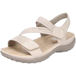 Riemchensandale RIEKER, Damen, Gr. 40, beige, Nubuklederimitat, Schuhe Riemchensandale, Sommerschuh, Sandalette, Keilabsatz, mit Gummizügen Riemchensandale RIEKER, Damen, Gr. 40, beige, Nubuklederimitat, Schuhe Riemchensandale, Sommerschuh, Sandalette, Keilabsatz, mit Gummizügen
