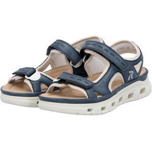 Sandale RIEKER SPORT "Outdoorsandale", Damen, Gr. 40, blau (blau, creme), Lederimitat, Textil, Schuhe Sandale, Sommerschuh, Sandalette, Plateauabsatz, mit Klettverschlüssen Sandale RIEKER SPORT "Outdoorsandale", Damen, Gr. 40, blau (blau, creme), Lederimitat, Textil, Schuhe Sandale, Sommerschuh, Sandalette, Plateauabsatz, mit Klettverschlüssen