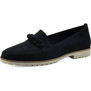 Loafer TAMARIS, Damen, Gr. 36, blau (navy), Nubukleder, unifarben, Schuhe Loafer, Chunky Slipper, Plateau Slipper mit seitlichen Stretcheinsätzen Loafer TAMARIS, Damen, Gr. 36, blau (navy), Nubukleder, unifarben, Schuhe Loafer, Chunky Slipper, Plateau Slipper mit seitlichen Stretcheinsätzen