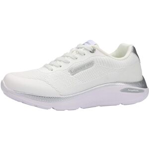 Sneaker KANGAROOS "K-WN MALAGA", Damen, Gr. 39, weiß, silber, Synthetik, Textil, Schuhe Sneaker Sneaker KANGAROOS "K-WN MALAGA", Damen, Gr. 39, weiß, silber, Synthetik, Textil, Schuhe Sneaker