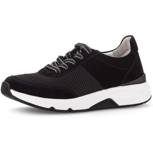 Keilsneaker ROLLINGSOFT, Damen, Gr. 44, schwarz, Textil, Veloursleder, unifarben, Schuhe Keilsneaker, Freizeitschuh, Halbschuh, Schnürschuh, Logoschriftzug an der Ferse Keilsneaker ROLLINGSOFT, Damen, Gr. 44, schwarz, Textil, Veloursleder, unifarben, Schuhe Keilsneaker, Freizeitschuh, Halbschuh, Schnürschuh, Logoschriftzug an der Ferse