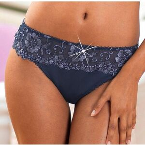 Bikinislip LASCANA "Wanda", Damen, Gr. 36/38, blau (marine), Microtouch, Obermaterial: 80% Polyamid, 12% Polyester, 8% Elasthan, figurbetont, Unterhosen Bikinislip, mit Stickerei Spitze in floraler Optik Bikinislip LASCANA "Wanda", Damen, Gr. 36/38, blau (marine), Microtouch, Obermaterial: 80% Polyamid, 12% Polyester, 8% Elasthan, figurbetont, Unterhosen Bikinislip, mit Stickerei Spitze in floraler Optik