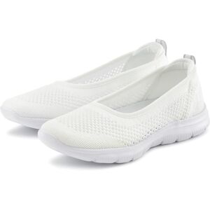 Sneaker Ballerinas LASCANA "Halbschuh, Slip-On-Sneaker", Damen, Gr. 41, weiss (sanftes weiß), Obermaterial: 100% Textilmaterial. Decksohle: 100% Textilmaterial. Futter: 100% Textilmaterial. Laufsohle: 100% Synthetik, unifarben, Schuhe Sneaker Ballerinas, Sneaker Ballerinas LASCANA "Halbschuh, Slip-On-Sneaker", Damen, Gr. 41, weiss (sanftes weiß), Obermaterial: 100% Textilmaterial. Decksohle: 100% Textilmaterial. Futter: 100% Textilmaterial. Laufsohle: 100% Synthetik, unifarben, Schuhe Sneaker Ballerinas,