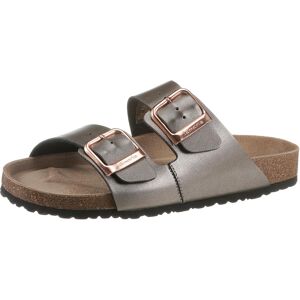 Pantolette TAMARIS, Damen, Gr. 36, silber (altsilberfarben), Lederimitat, leicht glänzend, Basic, Schuhe Pantolette, Sommerschuh, Schlappen mit gepolstertem Fussbett Pantolette TAMARIS, Damen, Gr. 36, silber (altsilberfarben), Lederimitat, leicht glänzend, Basic, Schuhe Pantolette, Sommerschuh, Schlappen mit gepolstertem Fussbett