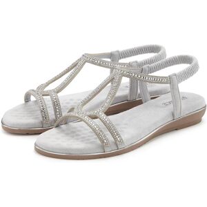 Sandale VIVANCE "Sandalette, Sommerschuh", Damen, Gr. 37, silber (silberfarben), Obermaterial: 100% Lederimitat. Decksohle: 100% Lederimitat. Futter: 100% Lederimitat. Laufsohle: 100% Synthetik, Glitzer, Basic, Schuhe Sandale, mit eleganter Glitzer-Verzie Sandale VIVANCE "Sandalette, Sommerschuh", Damen, Gr. 37, silber (silberfarben), Obermaterial: 100% Lederimitat. Decksohle: 100% Lederimitat. Futter: 100% Lederimitat. Laufsohle: 100% Synthetik, Glitzer, Basic, Schuhe Sandale, mit eleganter Glitzer-Verzie
