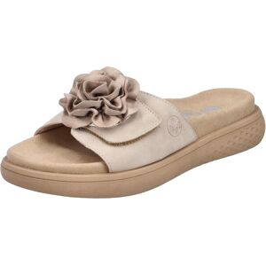 Pantolette RIEKER, Damen, Gr. 37, beige (hellbeige), Nubuklederimitat, Textil, unifarben, Schuhe Pantolette, Sommerschuh, Hausschuh, Strandschuh mit bequemem Fussbett Pantolette RIEKER, Damen, Gr. 37, beige (hellbeige), Nubuklederimitat, Textil, unifarben, Schuhe Pantolette, Sommerschuh, Hausschuh, Strandschuh mit bequemem Fussbett