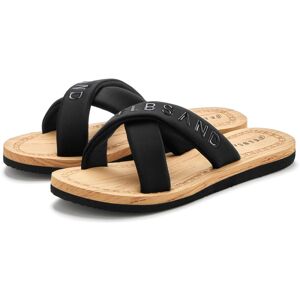 Badepantolette ELBSAND "Badeschuhe, Badeschlappe, Sommerschuhe, Pantolette,Badelatsche", Damen, Gr. 37, schwarz, Obermaterial: 100% Textilmaterial. Decksohle: 100% Synthetik. Futter: 100% Textilmaterial. Laufsohle: 100% Synthetik, unifarben, Basic, Schuhe Badepantolette ELBSAND "Badeschuhe, Badeschlappe, Sommerschuhe, Pantolette,Badelatsche", Damen, Gr. 37, schwarz, Obermaterial: 100% Textilmaterial. Decksohle: 100% Synthetik. Futter: 100% Textilmaterial. Laufsohle: 100% Synthetik, unifarben, Basic, Schuhe