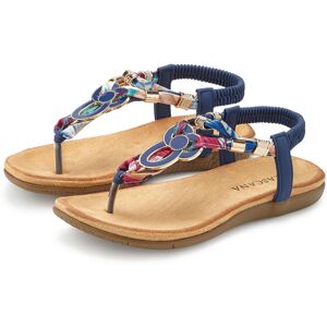 Zehentrenner LASCANA "Sommerschuh, offener Schuh, Sandalette", Damen, Gr. 36, blau, Obermaterial: 100% Textilmaterial. Decksohle: 100% Textilmaterial. Futter: 100% Textilmaterial. Laufsohle: 100% Synthetik, mehrfarbig, Schuhe Zehentrenner, Sandale, Pantol Zehentrenner LASCANA "Sommerschuh, offener Schuh, Sandalette", Damen, Gr. 36, blau, Obermaterial: 100% Textilmaterial. Decksohle: 100% Textilmaterial. Futter: 100% Textilmaterial. Laufsohle: 100% Synthetik, mehrfarbig, Schuhe Zehentrenner, Sandale, Pantol