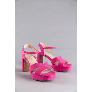 High-Heel-Sandalette ANISTON SHOES, Damen, Gr. 41, pink, Textil, Schuhe High-Heel-Sandalette, Sommerschuh, Abendsandale, Plateau High-Heel-Sandalette ANISTON SHOES, Damen, Gr. 41, pink, Textil, Schuhe High-Heel-Sandalette, Sommerschuh, Abendsandale, Plateau