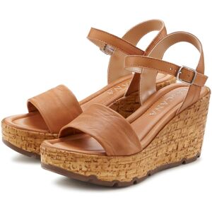Sandalette LASCANA "Sommerschuh, offener Schuh, Sandale, Keilsandalette", Damen, Gr. 38, braun (camelfarben), Obermaterial: 100% Schafsleder. Decksohle: 100% Lederimitat. Futter: 100% Synthetik. Laufsohle: 100% Synthetik, unifarben, Basic, Schuhe Sandalet Sandalette LASCANA "Sommerschuh, offener Schuh, Sandale, Keilsandalette", Damen, Gr. 38, braun (camelfarben), Obermaterial: 100% Schafsleder. Decksohle: 100% Lederimitat. Futter: 100% Synthetik. Laufsohle: 100% Synthetik, unifarben, Basic, Schuhe Sandalet