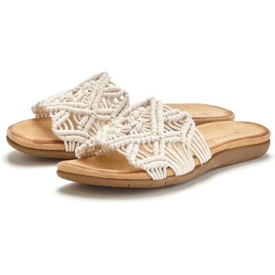 Pantolette LASCANA "Sommerschuh, offener Schuh, Mule, Sandale", Damen, Gr. 40, beige, Obermaterial: 100% Textilmaterial. Decksohle: 100% Textilmaterial. Futter: 100% Textilmaterial. Laufsohle: 100% Synthetik, unifarben, Schuhe Pantolette, mit modischem Hä Pantolette LASCANA "Sommerschuh, offener Schuh, Mule, Sandale", Damen, Gr. 40, beige, Obermaterial: 100% Textilmaterial. Decksohle: 100% Textilmaterial. Futter: 100% Textilmaterial. Laufsohle: 100% Synthetik, unifarben, Schuhe Pantolette, mit modischem Hä