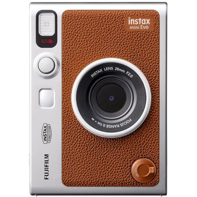 Fujifilm Sofortbildkamera "Instax Mini Evo", braun, B:12,29cm H:8,7cm T:3,6cm, Fotokameras, Sofortbildkamera Fujifilm Sofortbildkamera "Instax Mini Evo", braun, B:12,29cm H:8,7cm T:3,6cm, Fotokameras, Sofortbildkamera