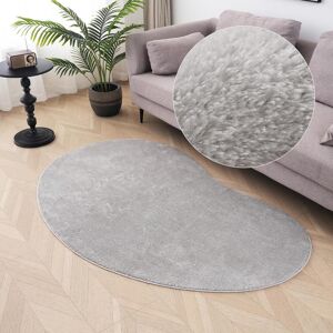 Teppich GOODPRODUCT "Cali Bean" Gr. 72, grau, B:120cm H:16mm L:180cm, Kunstfaser, Teppiche, Teppich, besondere Form, Uni, weich, waschbar, Wohnzimmer, Schlafzimmer Teppich GOODPRODUCT "Cali Bean" Gr. 72, grau, B:120cm H:16mm L:180cm, Kunstfaser, Teppiche, Teppich, besondere Form, Uni, weich, waschbar, Wohnzimmer, Schlafzimmer