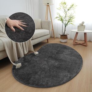 Teppich GOODPRODUCT "Cali Bean" Gr. 72, grau (anthrazit), B:120cm H:16mm L:180cm, Kunstfaser, Teppiche, Teppich, besondere Form, Uni, weich, waschbar, Wohnzimmer, Schlafzimmer Teppich GOODPRODUCT "Cali Bean" Gr. 72, grau (anthrazit), B:120cm H:16mm L:180cm, Kunstfaser, Teppiche, Teppich, besondere Form, Uni, weich, waschbar, Wohnzimmer, Schlafzimmer