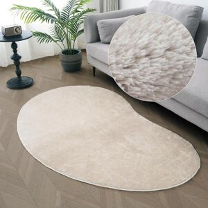 Teppich GOODPRODUCT "Cali Bean" Gr. 72, beige (creme), B:120cm H:16mm L:180cm, Kunstfaser, Teppiche, Teppich, besondere Form, Uni, weich, waschbar, Wohnzimmer, Schlafzimmer Teppich GOODPRODUCT "Cali Bean" Gr. 72, beige (creme), B:120cm H:16mm L:180cm, Kunstfaser, Teppiche, Teppich, besondere Form, Uni, weich, waschbar, Wohnzimmer, Schlafzimmer