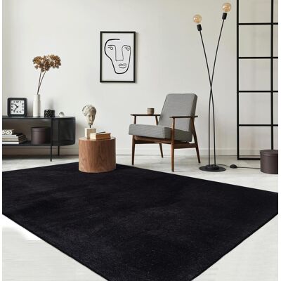 Teppich THE CARPET "kuschelig & Super Soft, Anti-Rutsch Unterseite", schwarz, B:60cm H:16mm L:110cm, Polyester, Teppiche, Teppich, Waschbar bis 30 Grad, Felloptik, Wohnzimmer Teppich, Kundenliebling Teppich THE CARPET "kuschelig & Super Soft, Anti-Rutsch Unterseite", schwarz, B:60cm H:16mm L:110cm, Polyester, Teppiche, Teppich, Waschbar bis 30 Grad, Felloptik, Wohnzimmer Teppich, Kundenliebling