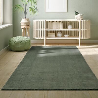 Teppich THE CARPET "kuschelig & Super Soft, Anti-Rutsch Unterseite", grün (dunkelgrün), B:120cm H:16mm L:160cm, Polyester, Teppiche, Teppich, Waschbar bis 30 Grad, Felloptik, Wohnzimmer Teppich, Kundenliebling Teppich THE CARPET "kuschelig & Super Soft, Anti-Rutsch Unterseite", grün (dunkelgrün), B:120cm H:16mm L:160cm, Polyester, Teppiche, Teppich, Waschbar bis 30 Grad, Felloptik, Wohnzimmer Teppich, Kundenliebling