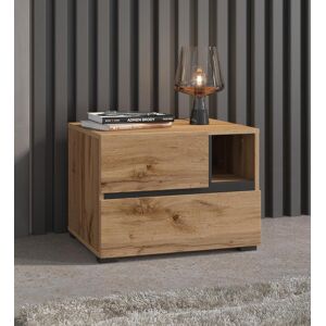 Nachtkommode GOODPRODUCT "Cross, moderner griffloser Nachtschrank", braun (wotan eiche), B:55cm H:40cm T:40cm, Sideboards, Nachtkommode, Nachttisch, Nachtkonsole mit 2 Schubladen Nachtkommode GOODPRODUCT "Cross, moderner griffloser Nachtschrank", braun (wotan eiche), B:55cm H:40cm T:40cm, Sideboards, Nachtkommode, Nachttisch, Nachtkonsole mit 2 Schubladen