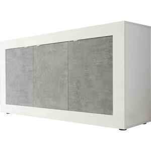 Sideboard HOME AFFAIRE "Basic Breite 160 cm, Kommode 3 Türen, Anrichte", weiss (weiß hochglanz lack, beton, optik), B:160cm H:86cm T:43cm, Sideboards, Sideboard, Metallgriff, moderne Rahmenoptik, viel Stauraum, Farbauswahl Sideboard HOME AFFAIRE "Basic Breite 160 cm, Kommode 3 Türen, Anrichte", weiss (weiß hochglanz lack, beton, optik), B:160cm H:86cm T:43cm, Sideboards, Sideboard, Metallgriff, moderne Rahmenoptik, viel Stauraum, Farbauswahl