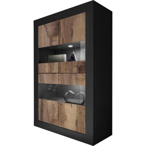 Vitrine HOME AFFAIRE "Basic Höhe 162 cm, Standvitrine mit 4 Türen - Metallgriffe", schwarz (schwarz matt, pero), B:102cm H:162cm T:43cm, Schränke, Vitrine, Stauraumvitrine in moderner Rahmenoptik, Hochschrank, Anrichte Vitrine HOME AFFAIRE "Basic Höhe 162 cm, Standvitrine mit 4 Türen - Metallgriffe", schwarz (schwarz matt, pero), B:102cm H:162cm T:43cm, Schränke, Vitrine, Stauraumvitrine in moderner Rahmenoptik, Hochschrank, Anrichte