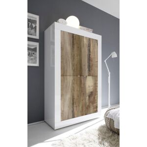 Highboard HOME AFFAIRE "Basic Höhe 162 cm, Breite 102 cm, Kommode 4 Türen, Hochkommode", weiss (weiß hochglanz lack, pero), B:102cm H:162cm T:43cm, Sideboards, Highboard, Metallgriff, moderne Rahmenoptik, viel Stauraum, Farbauswahl Highboard HOME AFFAIRE "Basic Höhe 162 cm, Breite 102 cm, Kommode 4 Türen, Hochkommode", weiss (weiß hochglanz lack, pero), B:102cm H:162cm T:43cm, Sideboards, Highboard, Metallgriff, moderne Rahmenoptik, viel Stauraum, Farbauswahl