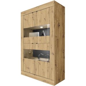 Vitrine HOME AFFAIRE "Basic Höhe 162 cm, Standvitrine mit 4 Türen - Metallgriffe", braun (artisan eichefarben), B:102cm H:162cm T:43cm, Schränke, Vitrine, Stauraumvitrine in moderner Rahmenoptik, Hochschrank, Anrichte Vitrine HOME AFFAIRE "Basic Höhe 162 cm, Standvitrine mit 4 Türen - Metallgriffe", braun (artisan eichefarben), B:102cm H:162cm T:43cm, Schränke, Vitrine, Stauraumvitrine in moderner Rahmenoptik, Hochschrank, Anrichte