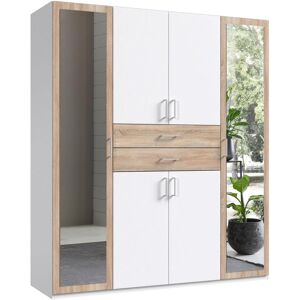 Kleiderschrank WIMEX "Diver Drehtürenschrank mit Spiegel, 180, 225 o. 270cm breit", weiss (weiß, struktureichefb hell, griffe alu), B:180cm H:207cm T:58cm, Schränke, Kleiderschrank, Bestseller Schlafzimmerschrank wahlweise 3 Innenausstattungen Kleiderschrank WIMEX "Diver Drehtürenschrank mit Spiegel, 180, 225 o. 270cm breit", weiss (weiß, struktureichefb hell, griffe alu), B:180cm H:207cm T:58cm, Schränke, Kleiderschrank, Bestseller Schlafzimmerschrank wahlweise 3 Innenausstattungen