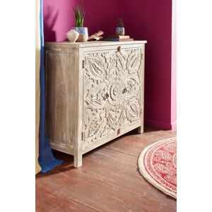 HOME AFFAIRE Beiger Kommode - 107x101x43cm - FSC Mango Holz HOME AFFAIRE Beiger Kommode - 107x101x43cm - FSC Mango Holz
