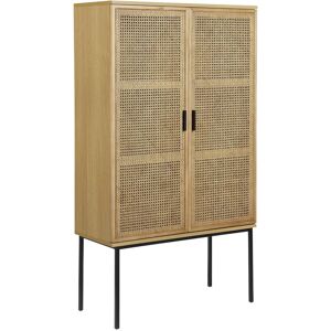 Highboard GOODPRODUCT "Feines", natur, B:90cm H:160cm T:40cm, Sideboards, Highboard, Eschenholz-Details, robustem Metallgestell, FSC-zertifiziertem Holz Highboard GOODPRODUCT "Feines", natur, B:90cm H:160cm T:40cm, Sideboards, Highboard, Eschenholz-Details, robustem Metallgestell, FSC-zertifiziertem Holz
