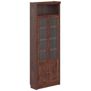 Vitrine GOODPRODUCT "Soeren Regal mit 2 Glastüren und 2 Holztüren, B/TH: 80/29/220 cm", braun (dunkelbraun), B:80cm H:220cm T:29cm, Massivholz, Schränke, Vitrine, Kiefer FSC-zertifiziert, 1 offenes Fach, 6 Fächer hinter den Türen Vitrine GOODPRODUCT "Soeren Regal mit 2 Glastüren und 2 Holztüren, B/TH: 80/29/220 cm", braun (dunkelbraun), B:80cm H:220cm T:29cm, Massivholz, Schränke, Vitrine, Kiefer FSC-zertifiziert, 1 offenes Fach, 6 Fächer hinter den Türen