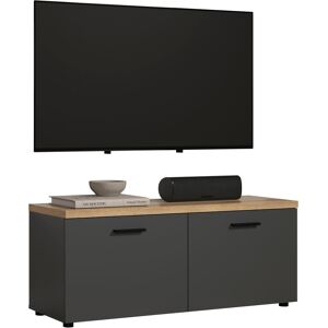 Lowboard HOME AFFAIRE "Bajo", schwarz (anthrazit, evoke eiche), B:120cm H:50cm T:40cm, Holzwerkstoff, Kunststoff, Sideboards, Lowboard, TV-Lowboard mit 2 Türen und 2 Einlegeböden – (B/T/H) 120/40/50 cm Lowboard HOME AFFAIRE "Bajo", schwarz (anthrazit, evoke eiche), B:120cm H:50cm T:40cm, Holzwerkstoff, Kunststoff, Sideboards, Lowboard, TV-Lowboard mit 2 Türen und 2 Einlegeböden – (B/T/H) 120/40/50 cm