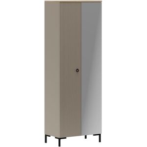 Garderobenschrank HOME AFFAIRE "Luminara", cashmere (beige), eiche, B:70cm H:199cm T:41cm, Glas, Holzwerkstoff, MDF, Metall, Schränke, Garderobenschrank, Kleiderschrank mit ausziehbarer Kleiderstange - (B/T/H) 70/41/199 cm Garderobenschrank HOME AFFAIRE "Luminara", cashmere (beige), eiche, B:70cm H:199cm T:41cm, Glas, Holzwerkstoff, MDF, Metall, Schränke, Garderobenschrank, Kleiderschrank mit ausziehbarer Kleiderstange - (B/T/H) 70/41/199 cm