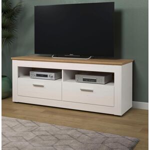 HOME AFFAIRE Nybro Weiß TV-Schrank - TV-Sideboard mit 2 Schubladen HOME AFFAIRE Nybro Weiß TV-Schrank - TV-Sideboard mit 2 Schubladen
