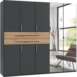 Drehtürenschrank WIMEX "Digit Kleiderschrank wahlweise mit oder ohne Spiegel", grau (grafit, absetzung und griffe artisan eiche nachbildung), B:225cm H:208cm T:58cm, Holzwerkstoff, Schränke, Drehtürenschrank, erhältlich in den Breiten 225cm oder 270cm (mi Drehtürenschrank WIMEX "Digit Kleiderschrank wahlweise mit oder ohne Spiegel", grau (grafit, absetzung und griffe artisan eiche nachbildung), B:225cm H:208cm T:58cm, Holzwerkstoff, Schränke, Drehtürenschrank, erhältlich in den Breiten 225cm oder 270cm (mi