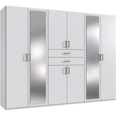 Kleiderschrank WIMEX "Diver Drehtürenschrank mit Spiegel, 180, 225 o. 270cm breit", schwarz (weiß, griffe schwarz), B:270cm H:207cm T:58cm, Schränke, Kleiderschrank, Bestseller Schlafzimmerschrank wahlweise 3 Innenausstattungen Kleiderschrank WIMEX "Diver Drehtürenschrank mit Spiegel, 180, 225 o. 270cm breit", schwarz (weiß, griffe schwarz), B:270cm H:207cm T:58cm, Schränke, Kleiderschrank, Bestseller Schlafzimmerschrank wahlweise 3 Innenausstattungen