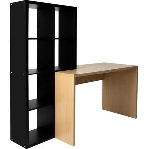 Regal-Schreibtisch GOODPRODUCT "Triest, Computertisch mit Raumtrenner, Breite 156 cm", eichenfarben, schwarz, schwarz, eiche, B:156cm H:146cm T:59cm, Tische, Regal-Schreibtisch, Regalelement flexibel montierbar, 6 Fächer, Tischbreite 120 cm Regal-Schreibtisch GOODPRODUCT "Triest, Computertisch mit Raumtrenner, Breite 156 cm", eichenfarben, schwarz, schwarz, eiche, B:156cm H:146cm T:59cm, Tische, Regal-Schreibtisch, Regalelement flexibel montierbar, 6 Fächer, Tischbreite 120 cm