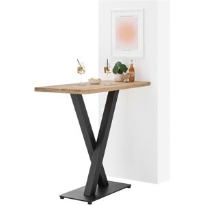 Bartisch STOLKOM "Duke Eiche Massivholz geölt, Hochtisch BxHxT 120x104x60 cm", braun (eiche massiv, schwarz, eiche massiv), H:104cm, Tische, Bartisch, Gerade Kante, Eiche Massivholz geölt durchgehende Lamelle Bartisch STOLKOM "Duke Eiche Massivholz geölt, Hochtisch BxHxT 120x104x60 cm", braun (eiche massiv, schwarz, eiche massiv), H:104cm, Tische, Bartisch, Gerade Kante, Eiche Massivholz geölt durchgehende Lamelle