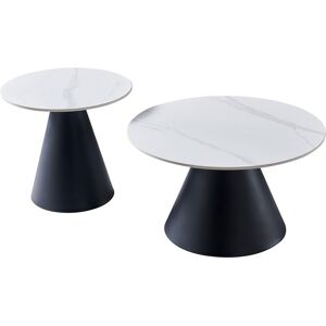 Hela DUSTIN Couchtisch - Marmoroptik, rund, 2er Set Hela DUSTIN Couchtisch - Marmoroptik, rund, 2er Set