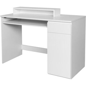 Schreibtisch GOODPRODUCT "Jarvie", weiß, weiß, weiß, B:110cm H:73cm T:60cm, Tische, Schreibtisch, mit Tastaturauszug, mit Monitoraufsatz, mit Schublade Schreibtisch GOODPRODUCT "Jarvie", weiß, weiß, weiß, B:110cm H:73cm T:60cm, Tische, Schreibtisch, mit Tastaturauszug, mit Monitoraufsatz, mit Schublade