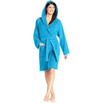 Unisex-Bademantel VOSSEN "Texas, ideal für Sauna & Spa, Hotelbademantel, Morgenmantel" Gr. XL, blau (türkis), L:113cm, Webvelours, Hausmäntel, Unisex-Bademantel, für Damen & Herren Unisex-Bademantel VOSSEN "Texas, ideal für Sauna & Spa, Hotelbademantel, Morgenmantel" Gr. XL, blau (türkis), L:113cm, Webvelours, Hausmäntel, Unisex-Bademantel, für Damen & Herren