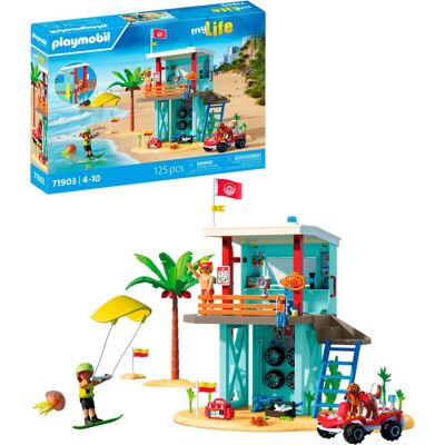 Konstruktions-Spielset PLAYMOBIL "Rettungsturm mit Beach buggy (71903), My Life", bunt, Spielbausteine, Kinder, Kunststoff, Konstruktions-Spielset, Made in Europe Konstruktions-Spielset PLAYMOBIL "Rettungsturm mit Beach buggy (71903), My Life", bunt, Spielbausteine, Kinder, Kunststoff, Konstruktions-Spielset, Made in Europe