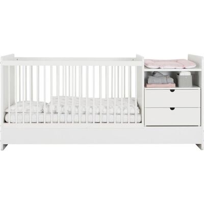 My Baby Lou Gitterbett , Weiss , Holz, Holzwerkstoff , Buche , massiv , 75x95x205 cm , zum Juniorbett umbaubar, höhenverstellbar, Lattenrost inklusive, Schlupfsprossen, zum Schreibtisch umbaubar, zum Nachttisch umbaubar, mit Wickelkommode , Baby- und Kind My Baby Lou Gitterbett , Weiss , Holz, Holzwerkstoff , Buche , massiv , 75x95x205 cm , zum Juniorbett umbaubar, höhenverstellbar, Lattenrost inklusive, Schlupfsprossen, zum Schreibtisch umbaubar, zum Nachttisch umbaubar, mit Wickelkommode , Baby- und Kind