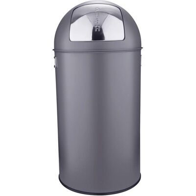 P & B Abfalleimer , Grau , Metall , 50 l , 74 cm , Haushalt & Reinigung, Reinigung, Eimer & Abfallsysteme P & B Abfalleimer , Grau , Metall , 50 l , 74 cm , Haushalt & Reinigung, Reinigung, Eimer & Abfallsysteme