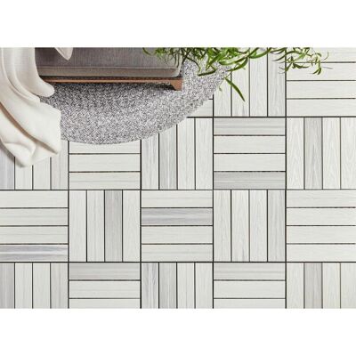 Ambia Garden Terrassenfliese , Weiss , Kunststoff, Holzwerkstoff , 30x2.4x30 cm , SGS-geprüft , formstabil, witterungsbeständig, UV-beständig, lichtunempfindlich , Gartenzubehör, Terrassenfliesen Ambia Garden Terrassenfliese , Weiss , Kunststoff, Holzwerkstoff , 30x2.4x30 cm , SGS-geprüft , formstabil, witterungsbeständig, UV-beständig, lichtunempfindlich , Gartenzubehör, Terrassenfliesen