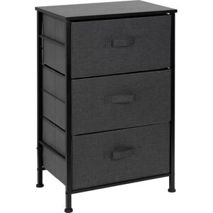 PBJ Kommode , Schwarz, Dunkelgrau , Metall, Textil, Holzwerkstoff , 3 Schublade(n) Schubladen , 45x71.5x30 cm , Kleinmöbel, Kommoden, Kommoden PBJ Kommode , Schwarz, Dunkelgrau , Metall, Textil, Holzwerkstoff , 3 Schublade(n) Schubladen , 45x71.5x30 cm , Kleinmöbel, Kommoden, Kommoden