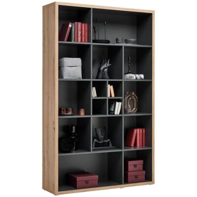 Xora Regal , Anthrazit, Eiche Artisan , Kunststoff , 12 Fächer , 123.6x199.8x36.6 cm , stehend , Wohnzimmer, Regale, Bücherregale Xora Regal , Anthrazit, Eiche Artisan , Kunststoff , 12 Fächer , 123.6x199.8x36.6 cm , stehend , Wohnzimmer, Regale, Bücherregale